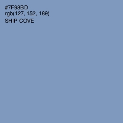 #7F98BD - Ship Cove Color Image